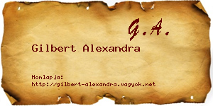 Gilbert Alexandra névjegykártya